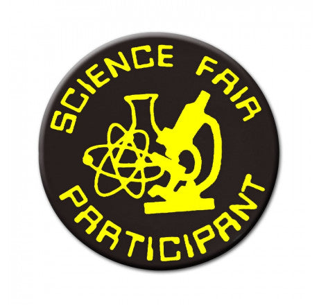 Science Fair Award Button Neon Participant