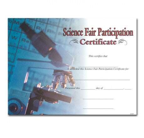 Science Certificates – Microscope