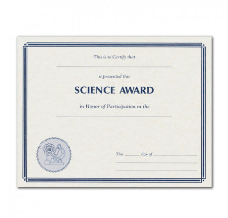 Science Certificates – Parchtone