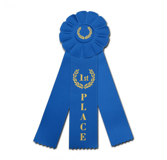 Rosette Ribbon – First Place – Blue
