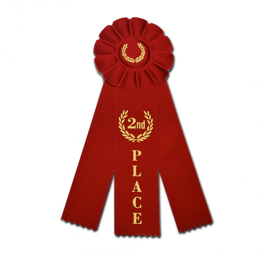 Rosette Ribbon – Second Place – Red