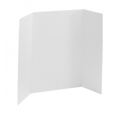 White Tri-Fold Display Board (24 Boards / Box) 5.25 each