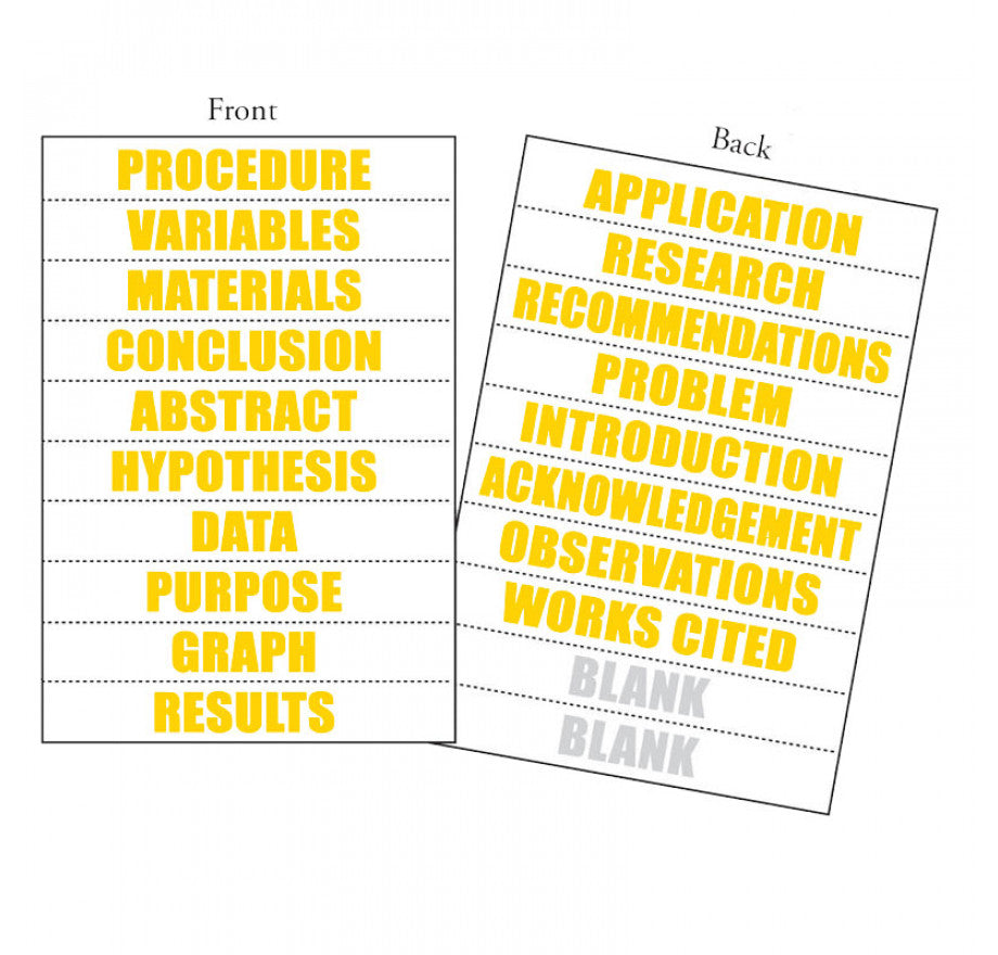 Perforated Title Sheets – 18 Word